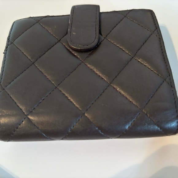 Authentic Chanel Classic French Flap Wallet Quilted Leather w/Silver Hardware - Picture 3 of 5